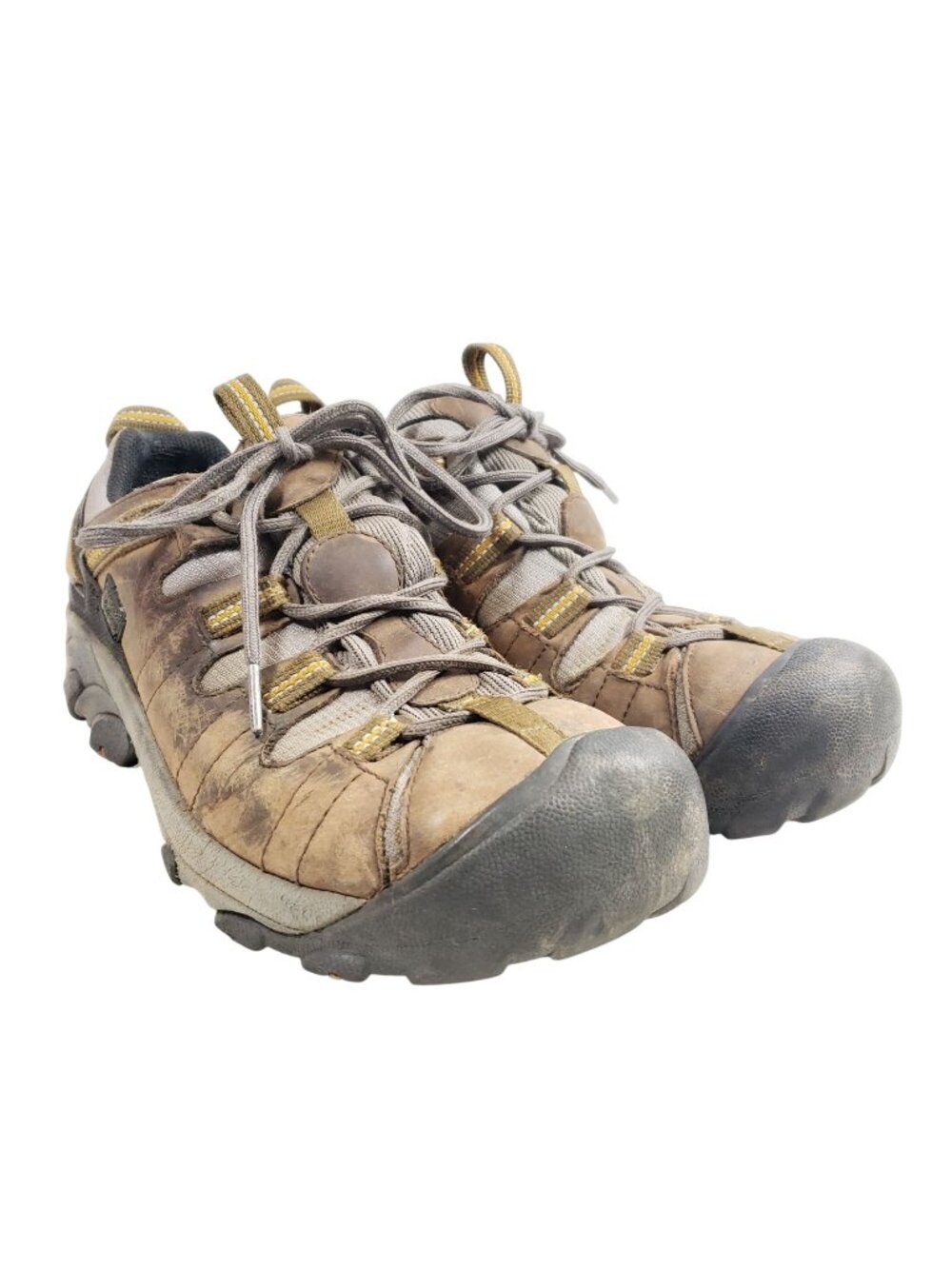 KEEN Mens 8.5 Waterproof Hiking Shoes Brown Trail Shoes